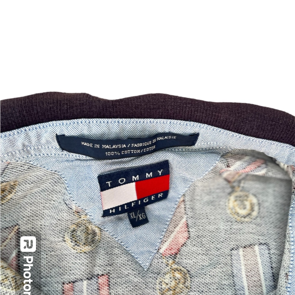 Vintage 1990’s Tommy Hilfiger Medals Awards Style Polo Shirt View 2